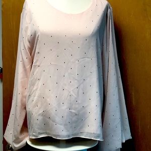 Vince Camuto NWT white pink blouse with bows